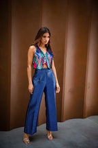 Azure Metallic Trousers