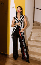 Drea Deconstructed Monochrome Jacket