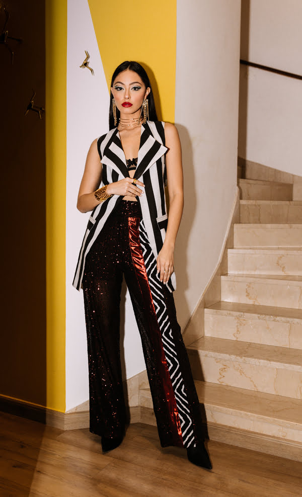 Drea Deconstructed Monochrome Jacket