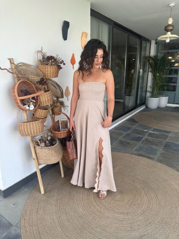 Elie Stripped Scallop Dress