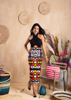 Lola Draped Halter neck pencil dress