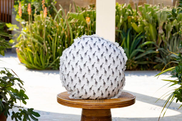 Mauve Giraffe Cushion