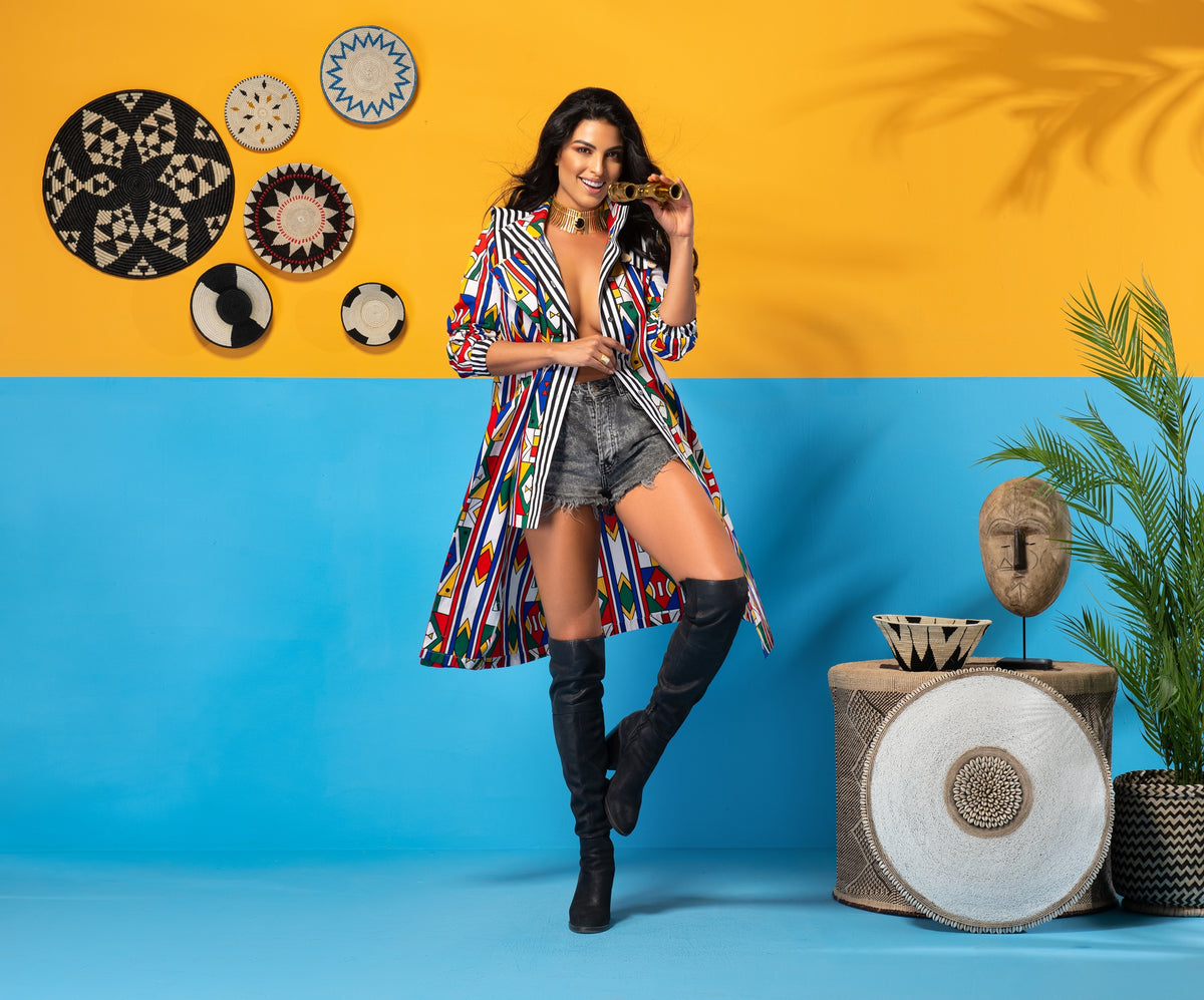 Ndebele Trench Coat