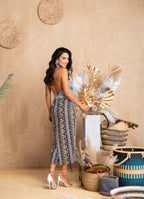 Oseye Draped Halter neck pencil dress