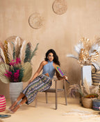 Oseye Draped Halter neck pencil dress