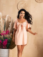 Penelope Tie-up Sleeve Dress