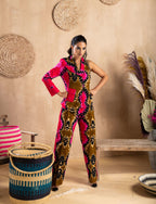 Pink Batik Power Suit Co-ord Set