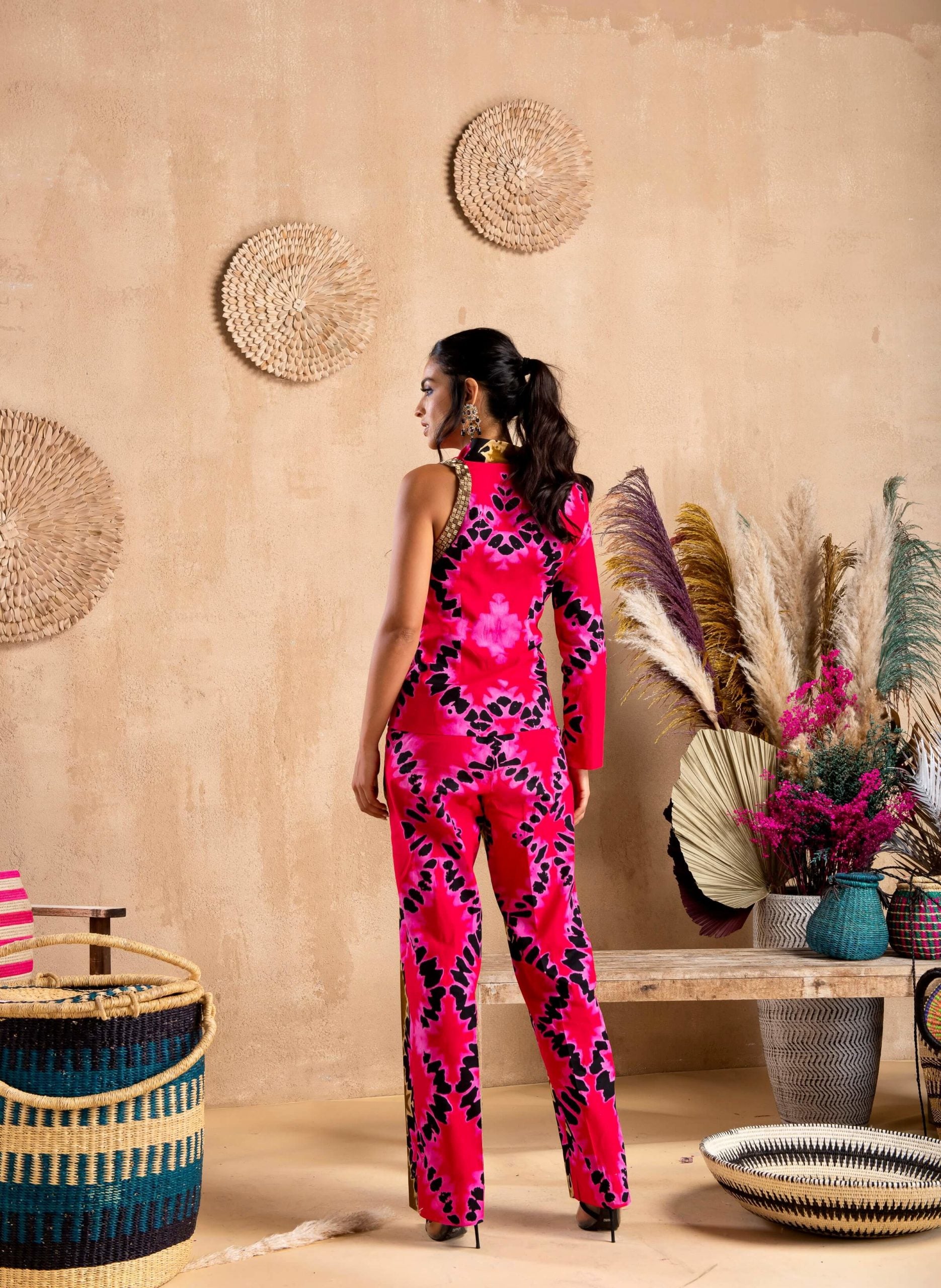 Pink Batik Power Suit Co-ord Set